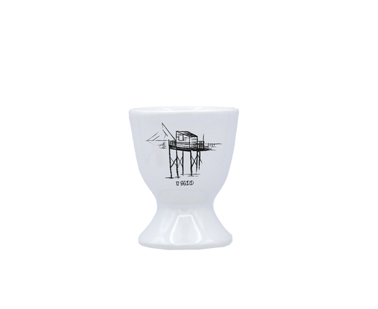 COQUETIER BLANC - CARRELET NOIR SPE BO ET BON