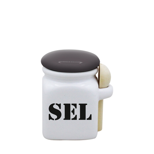 POT BLANC MINI COUV. GRIS+CUIL. BOIS-SELS