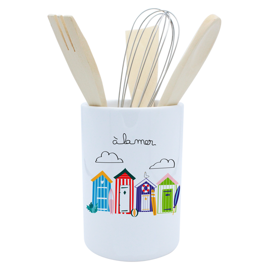 POT A USTENSILES BLANC - A LA MER CABINES