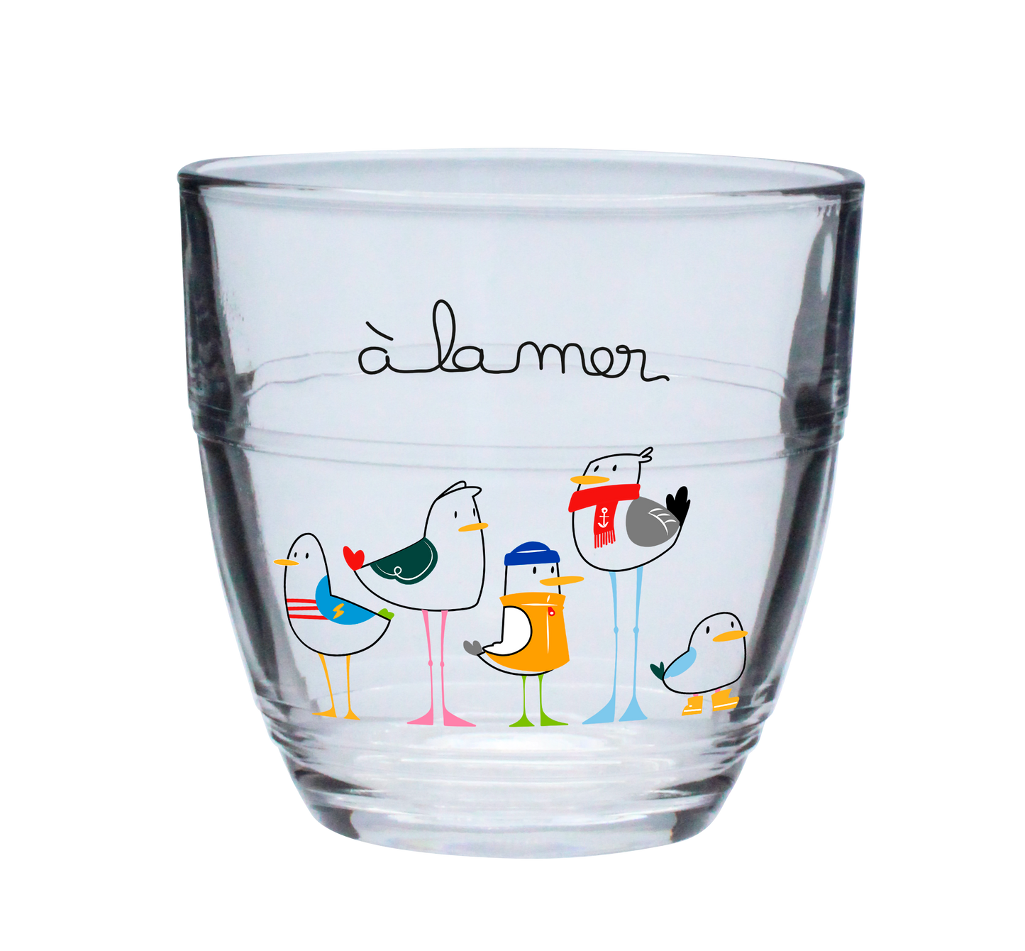 VERRE GIGOGNE PM 16cl DURALEX-A LA MER MOUETTES