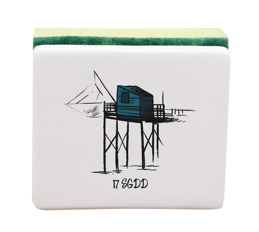 PORTE EPONGE BLANC-CARBLE17