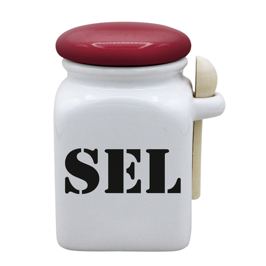 POT BLANC MM COUV. ROUGE+CUIL. BOIS-SELS