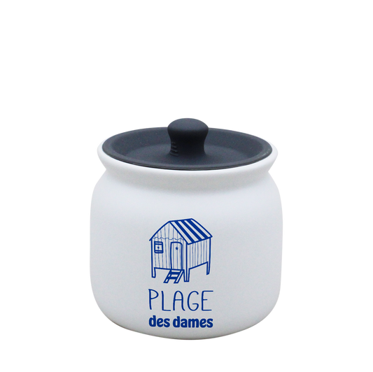 POT BLANC PM COUV. SILICONE GRIS - SPE PETITES CAGNIOTTES CABINE PLAGE DES DAMES