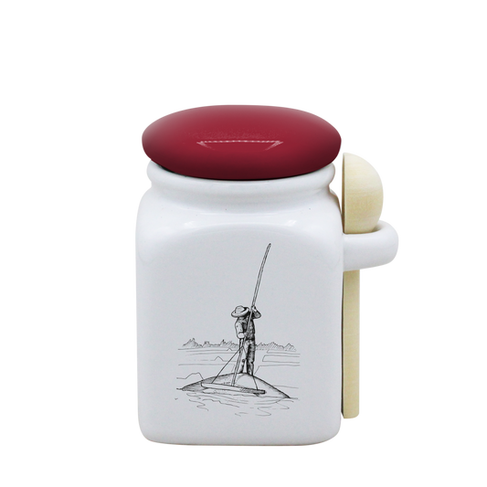 POT BLANC PM COUV. ROUGE+CUIL. BOIS-PALUA