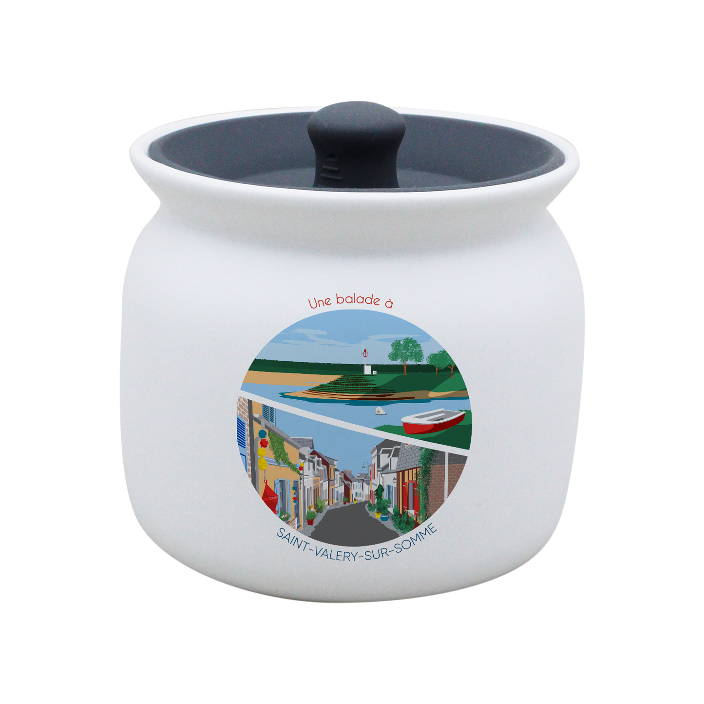 POT BLANC GM COUV. SILICONE GRIS -SPESTVAL