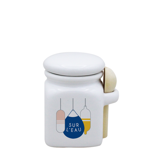 POT BLANC MINI COUV. BLANC+CUIL. BOIS-BOUEE SUR L'EAU LA PETITE EMI