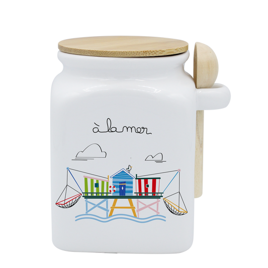 POT BLANC MM COUV. BAMBOO+CUIL. BOIS-A LA MER CARRELET