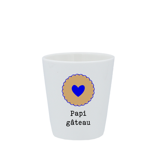 TASSE ESPRESSO BLANCHE S/ANSE - Papi Gateau