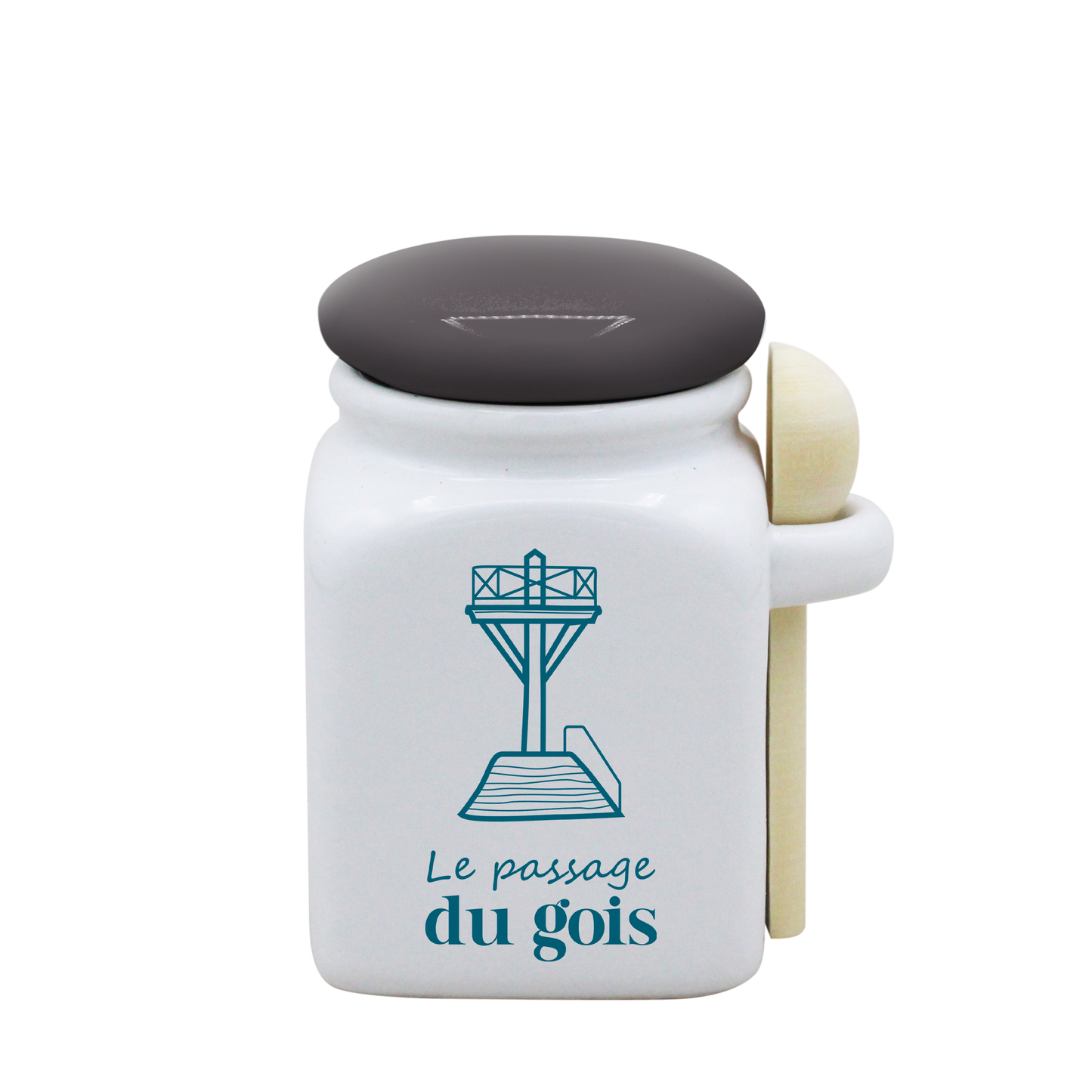 POT BLANC PM COUV. GRIS+CUIL. BOIS - SPE PETITES CAGNIOTTES PASSAGE DU GOIS