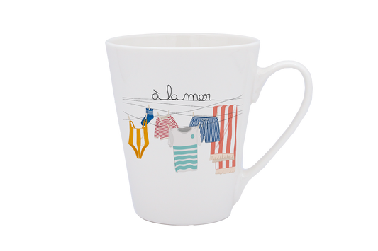 MUG CONIQUE BLANC-TRILINGE
