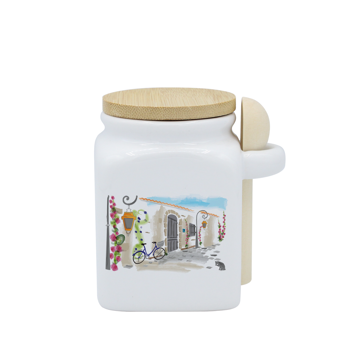 POT BLANC PM COUV. BAMBOO+CUIL. BOIS-RUATL
