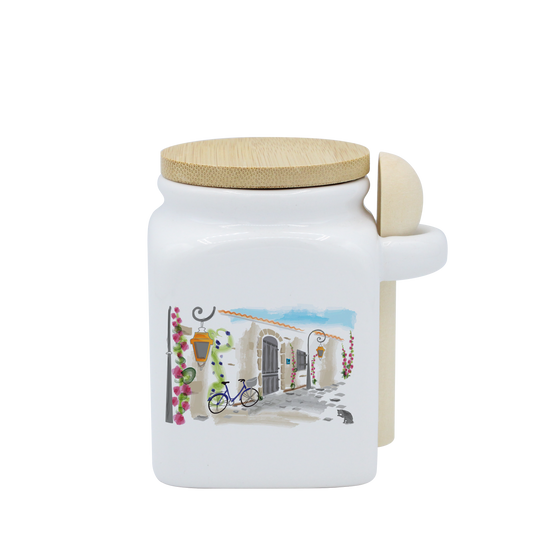 POT BLANC PM COUV. BAMBOO+CUIL. BOIS-RUATL
