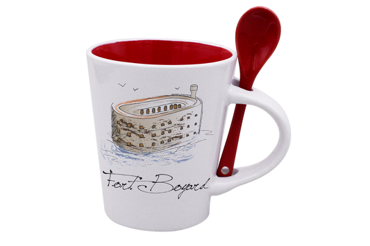MUG CUILLERE BLANC INT. ROUGE-FOBOYD