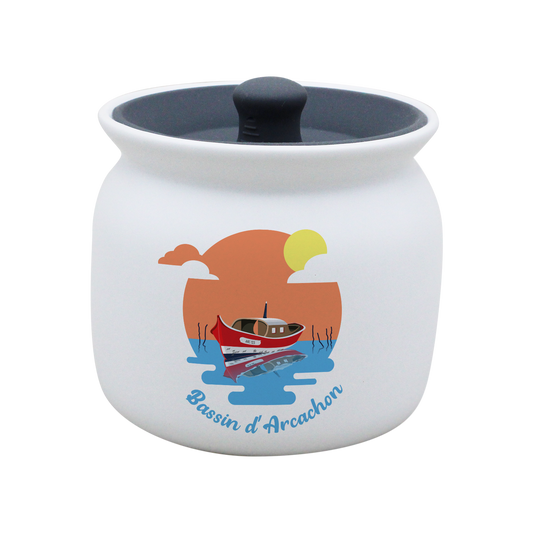 POT BLANC GM COUV. SILICONE GRIS -BASSINPI