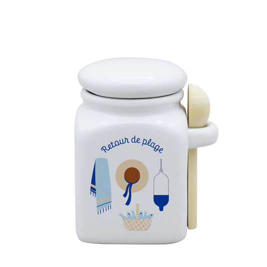 POT BLANC PM COUV. BLANC+CUIL. BOIS-RETOUR DE PLAGE LA PETITE EMI