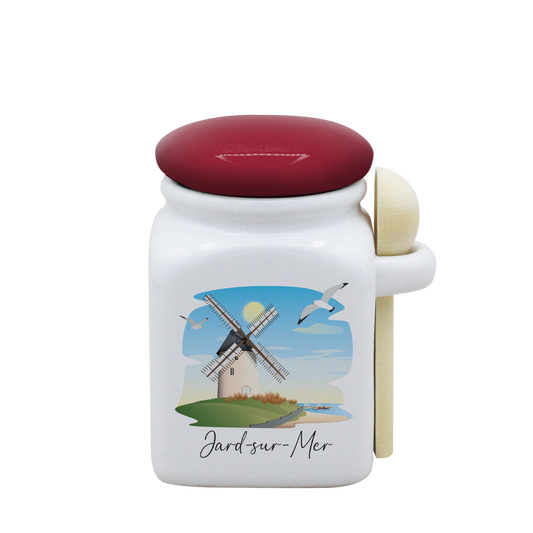 POT BLANC PM COUV. ROUGE+CUIL. BOIS-JAMEMFD