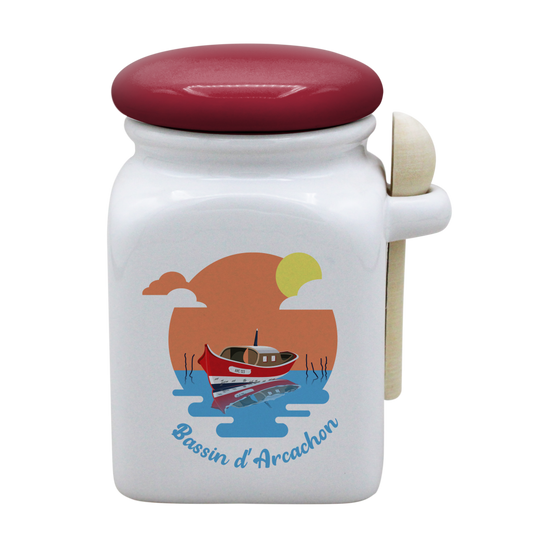 POT BLANC MM COUV. ROUGE+CUIL. BOIS-BASSINPI