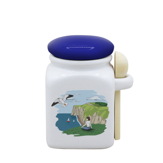 POT BLANC PM COUV. BLEU+CUIL. BOIS-FALEFIL