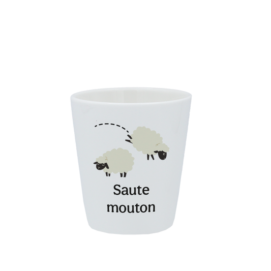 TASSE ESPRESSO BLANCHE S/ANSE - SAUTE MOUTON