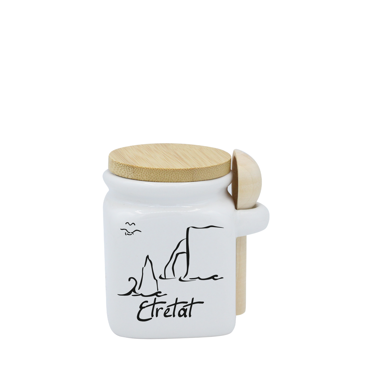 POT BLANC MINI COUV. BAMBOO+CUIL. BOIS-ETRETF