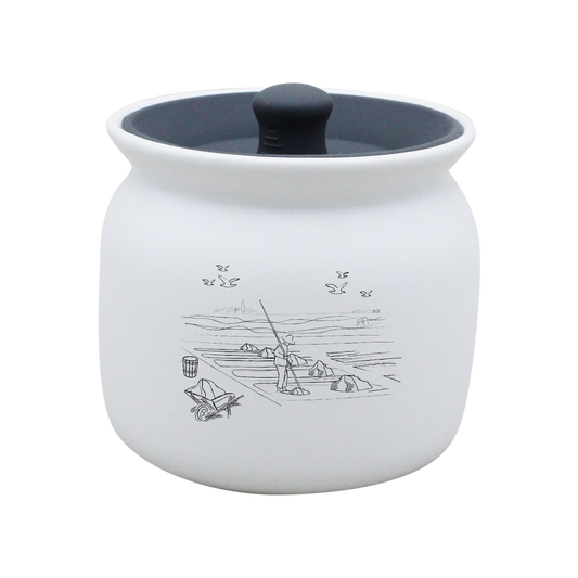POT BLANC GM COUV. SILICONE GRIS -MASALB
