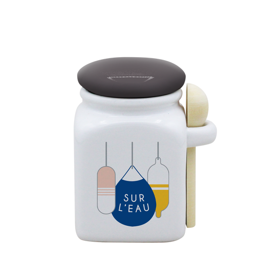 POT BLANC PM COUV. GRIS+CUIL. BOIS-BOUEE SUR L'EAU LA PETITE EMI