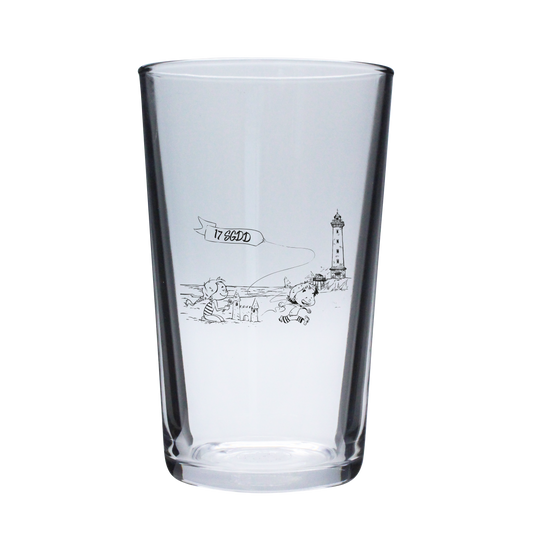 VERRE A BIERRE 50cl ARC - DESSIN HORIZONTAL ST GEORGES DE DIDONNE SPE BO&BON