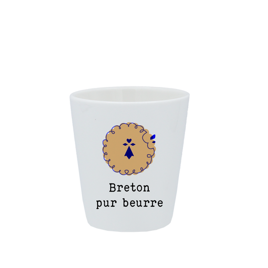 TASSE ESPRESSO BLANCHE S/ANSE - Breton Pur Beurre