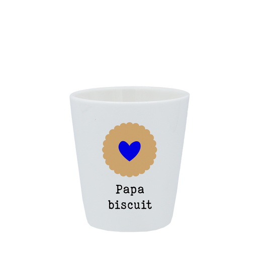 TASSE ESPRESSO BLANCHE S/ANSE - Papa Biscuit