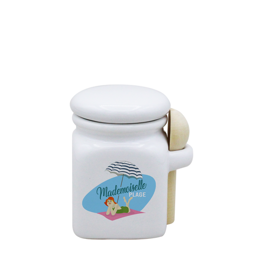 POT BLANC MINI COUV. BLANC+CUIL. BOIS-MAPLAV