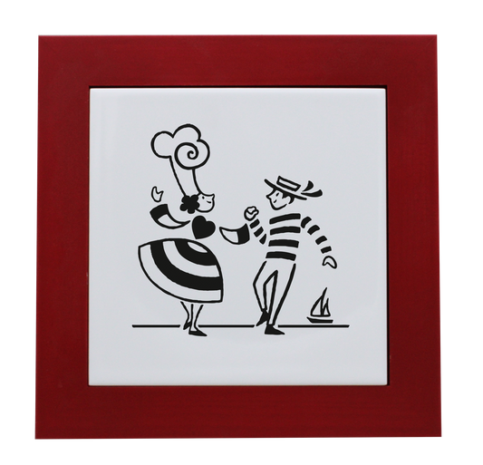 ENTOURAGE BOIS ROUGE-CARREAU FAIENCE 15x15 NU-LDANS