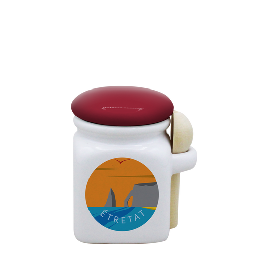 POT BLANC MINI COUV. ROUGE+CUIL. BOIS -SPECALVA