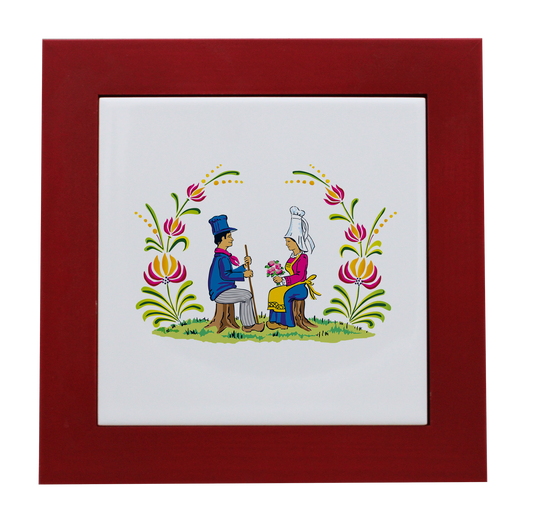 ENTOURAGE BOIS ROUGE-CARREAU FAIENCE 15x15 NU-RENOR