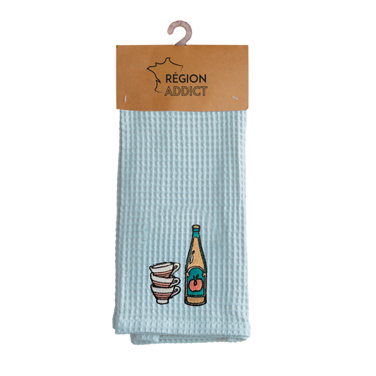 TORCHON NID D'ABEILLE CIDRE NORMANDIE