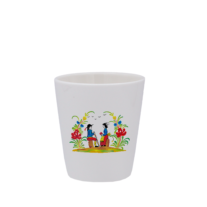 TASSE ESPRESSO BLANCHE S/ANSE-RETRO