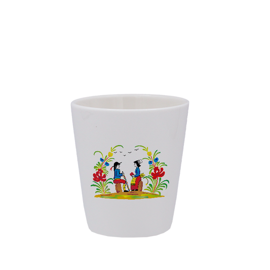 TASSE ESPRESSO BLANCHE S/ANSE-RETRO