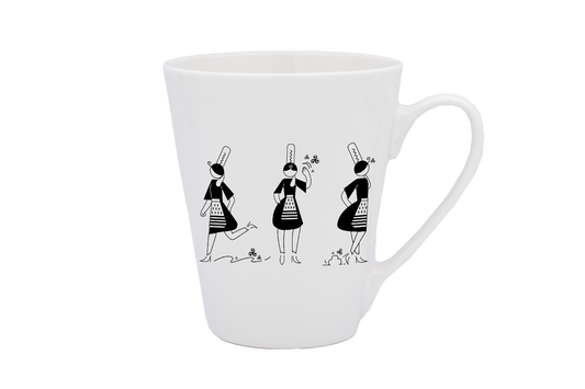 MUG CONIQUE BLANC- ARMELLE BIGOUDENE 3 PICTOS