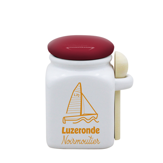 POT BLANC PM COUV. ROUGE+CUIL. BOIS - SPE PETITES CAGNIOTTES VOILIER LUZERON