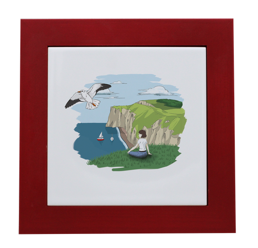 ENTOURAGE BOIS ROUGE-CARREAU FAIENCE 15x15 NU-FALEFIL