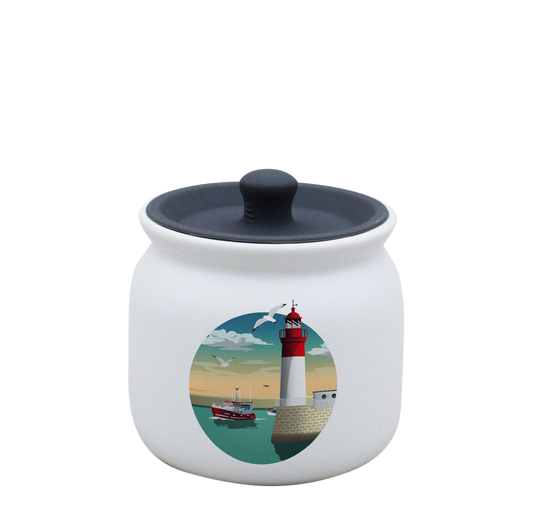 POT BLANC PM COUV. SILICONE GRIS-PHARECHA