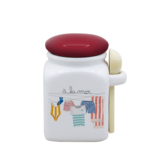 POT BLANC PM COUV. ROUGE+CUIL. BOIS-TRILINGE