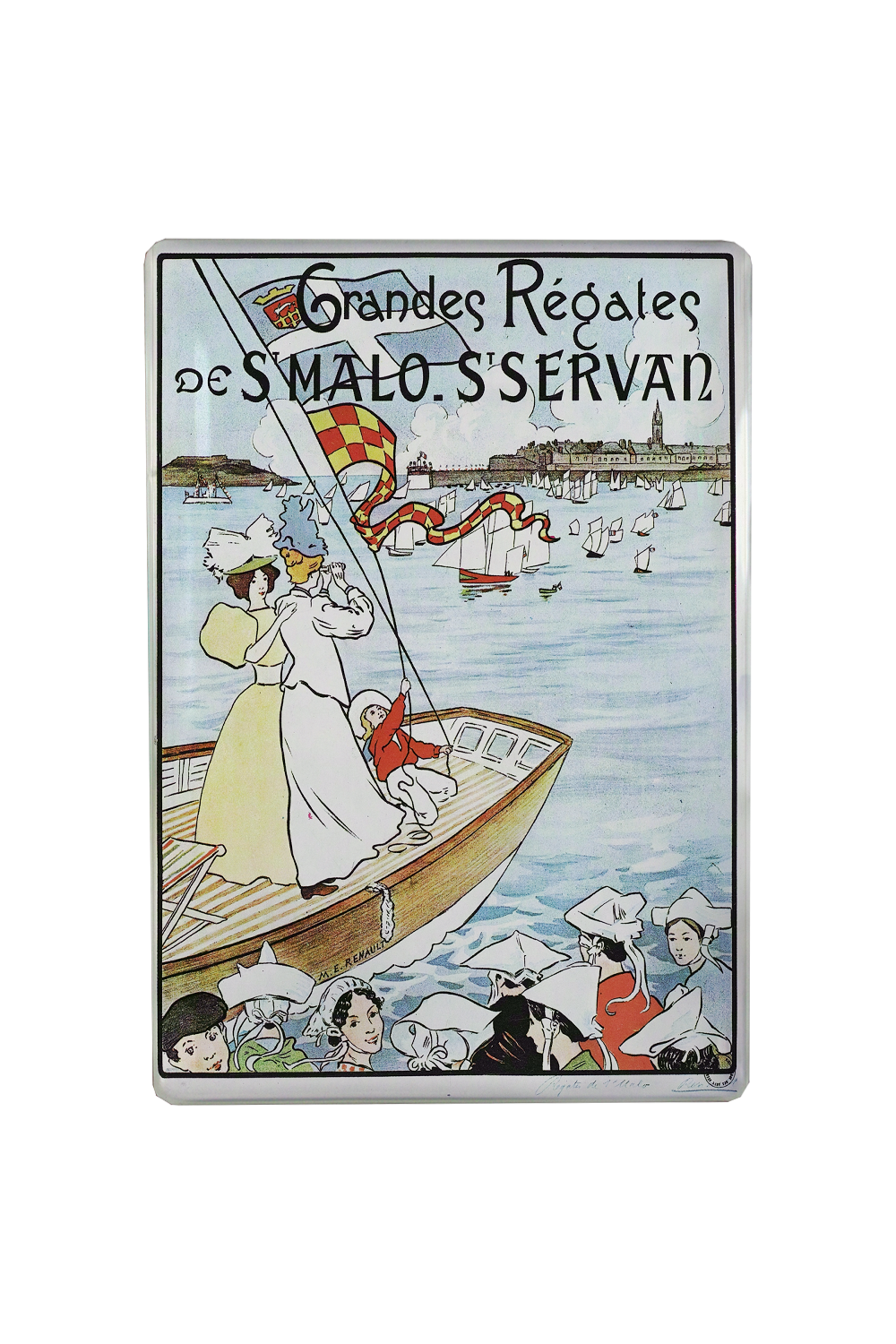 MAGNET ST MALO FEMMES ET BATEAUX
