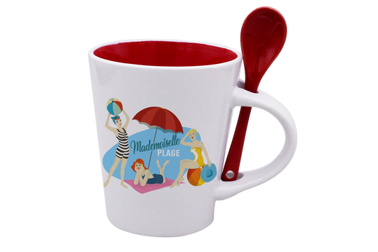 MUG CUILLERE BLANC INT. ROUGE-MAPLA3