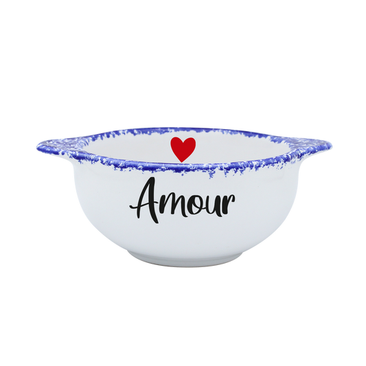 BOL A OREILLES NU - ECRITURE AMOUR + PICTO COEUR