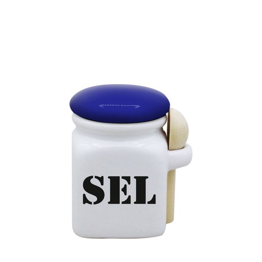 POT BLANC MINI COUV. BLEU+CUIL. BOIS-SELS