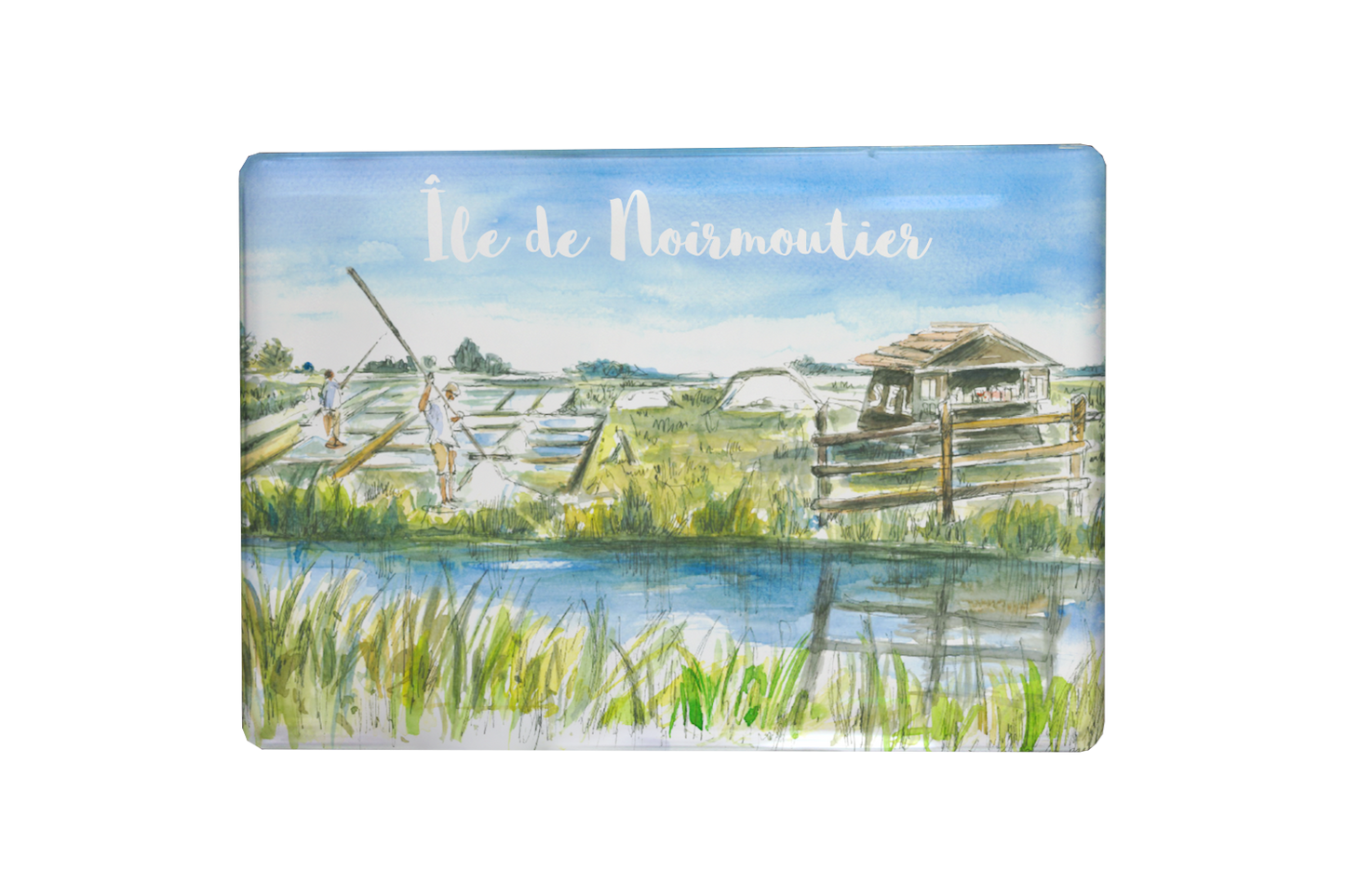 MAGNET NOIRMOUTIER AQUARELLE MARAIS