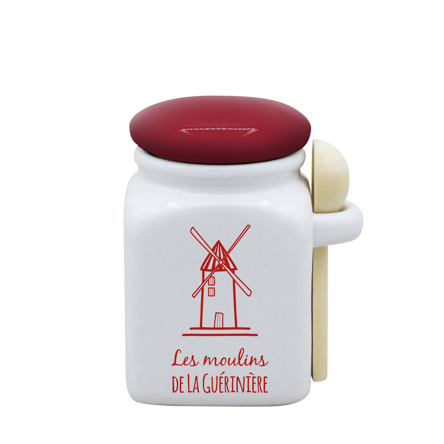 POT BLANC PM COUV. ROUGE+CUIL. BOIS - SPE PETITES CAGNIOTTES MOULINS GUERINIERE