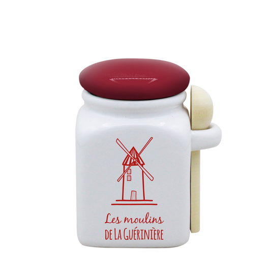 POT BLANC PM COUV. ROUGE+CUIL. BOIS - SPE PETITES CAGNIOTTES MOULINS GUERINIERE