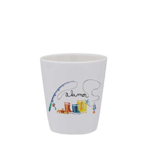 TASSE ESPRESSO BLANCHE S/ANSE-BOTTE A LA MER