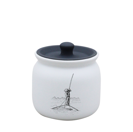 POT BLANC PM COUV. SILICONE GRIS-PALUA
